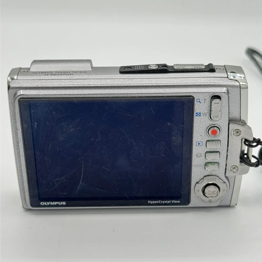Olympus Tough TG-610 14MP Digital Camera Blue Waterproof Shockproof 5x Zoom